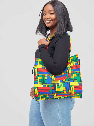 Kay Designs Ankara Handbag - Multicolored - Shopzetu