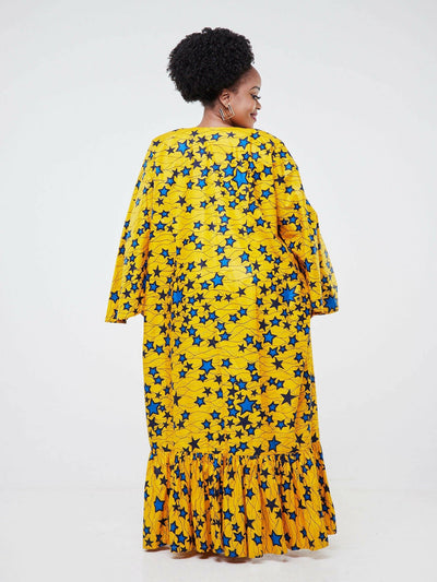 Zola Star Struck Kimono - Yellow - Shopzetu