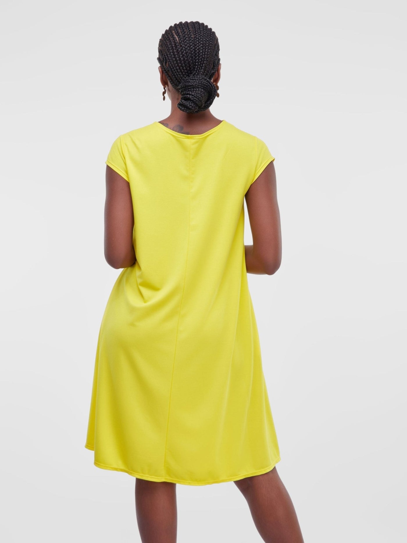 Vivo Sierra Tent Knee Length Dress - Yellow - Shopzetu