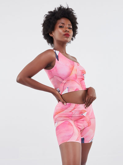 Zoya Athleisure Hot Pants - Flamingo Print