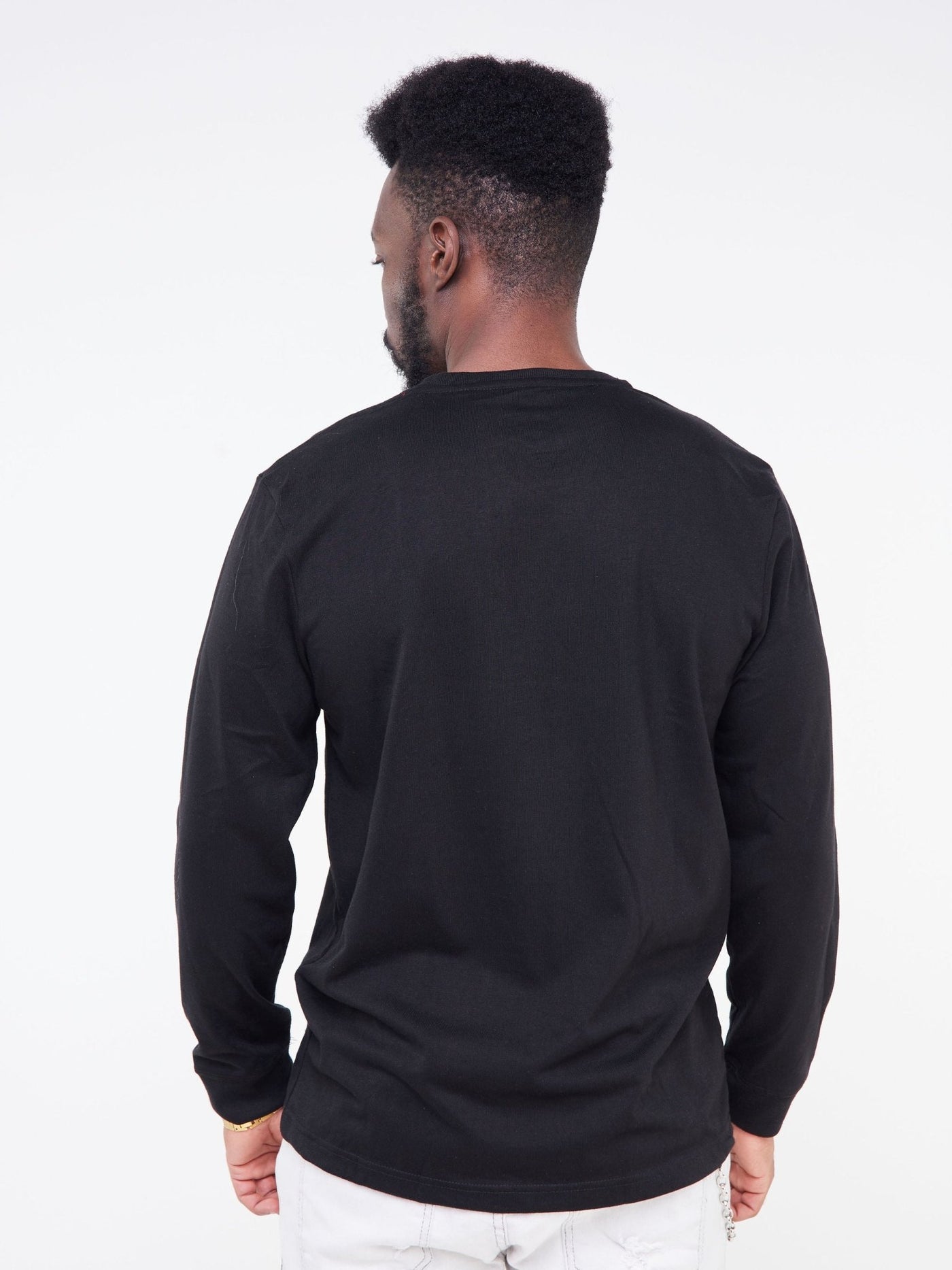 Alladin Wrangler Long Sleeve T-Shirt - 100% Polyester - Black - Shopzetu