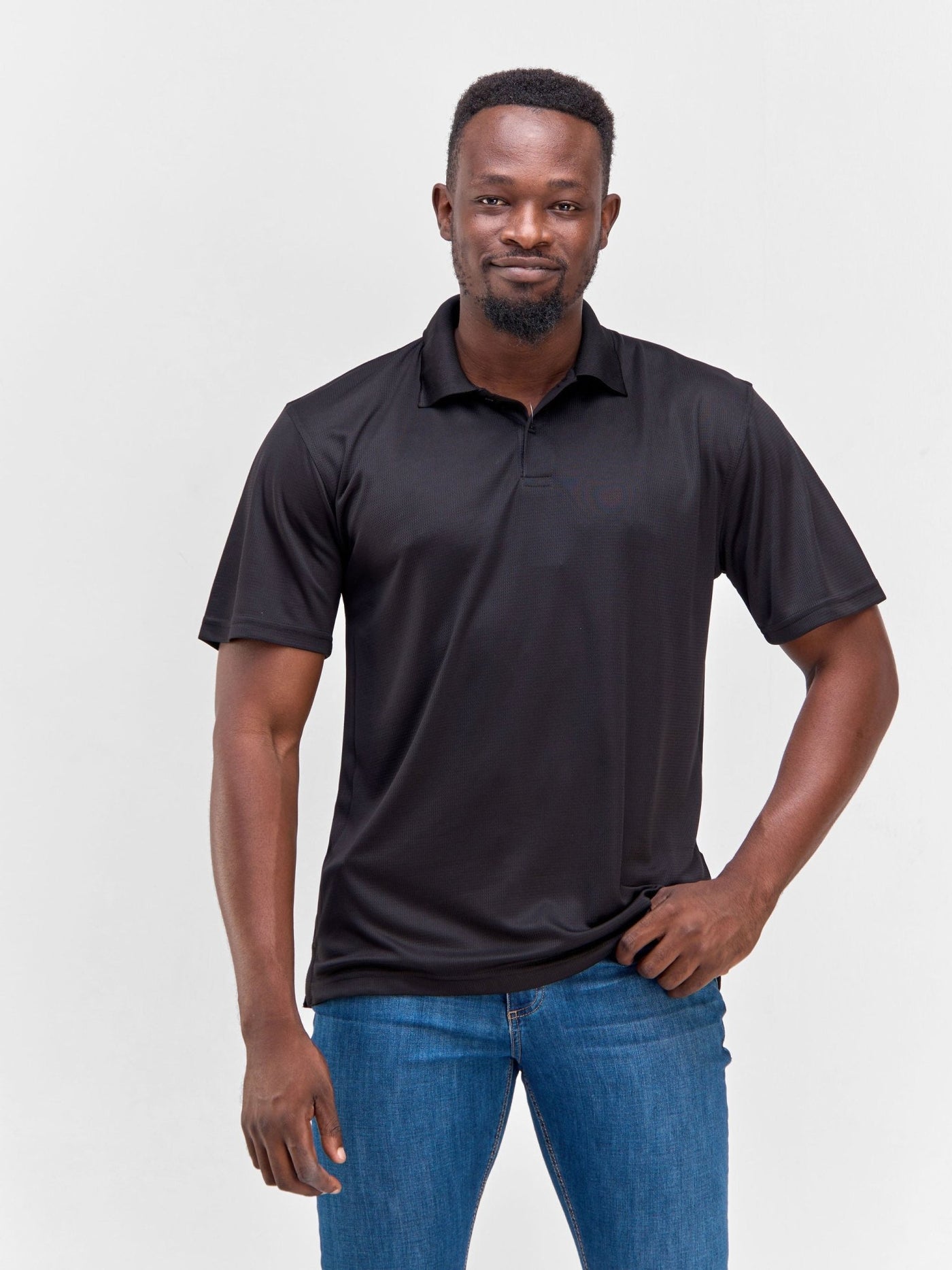 King's Collection Golf polo Shirt - Black - Shopzetu