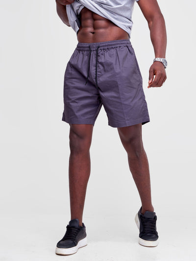 Zetu Men's Beach Shorts - Dark Grey - Shopzetu