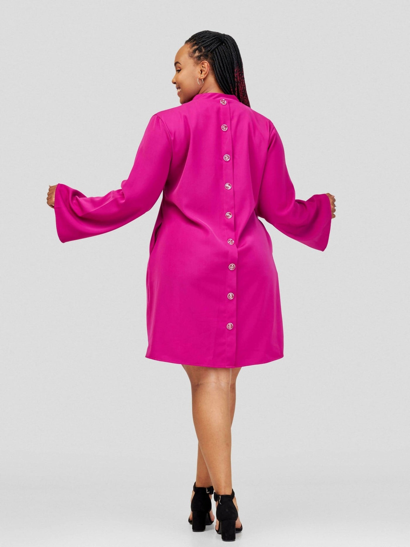 H.O.T Azani Shift Dress - Pink - Shopzetu