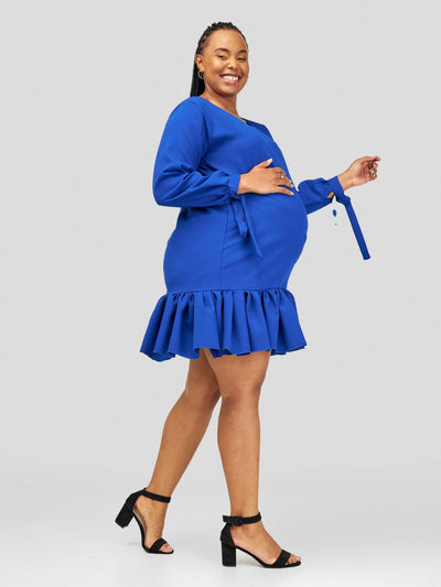 Vintlyne Shira Shift Dress - Royal Blue - Shopzetu