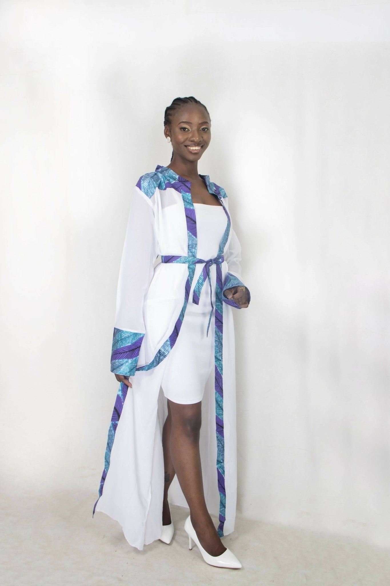 Da'joy Fashions Amun Kimono - White - Shopzetu