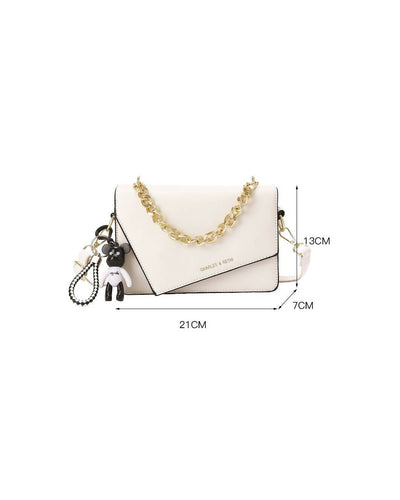 Slaks World Fashion Medium Size Casual Messenger Bag - White - Shopzetu