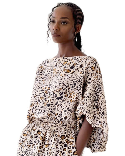 Zoe Qu'an Leopard Elevate Top - Brown - Shopzetu