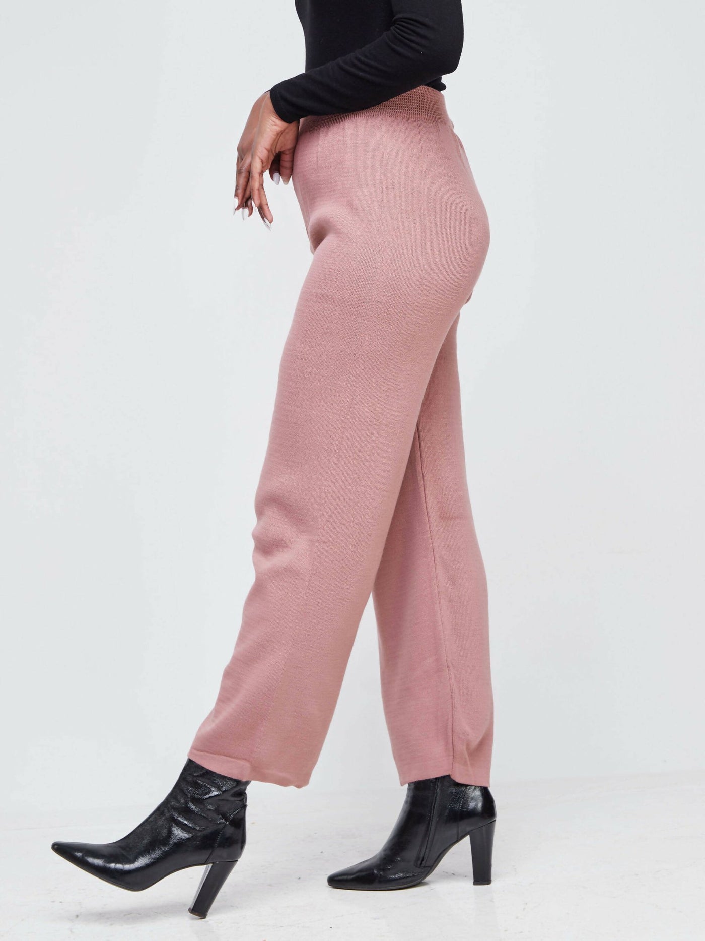 Infy Knit Wear Full Length Pants - Peach - Shopzetu