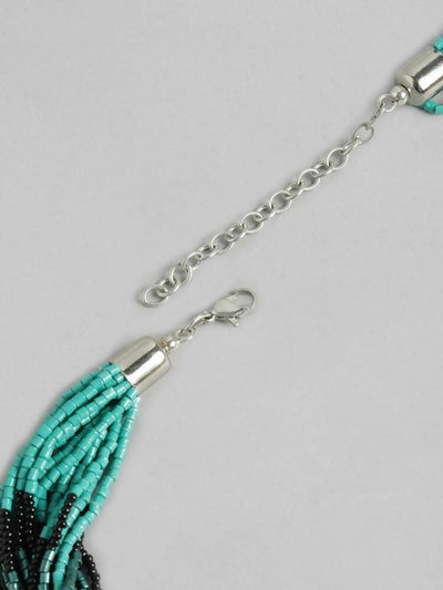 Slaks World Fashion Beads Multicolor Necklace - Green - Shopzetu