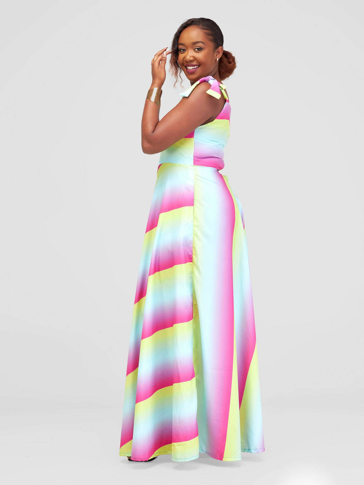 Steady Wear Princess Maxi Dress - Multicolored - Shopzetu