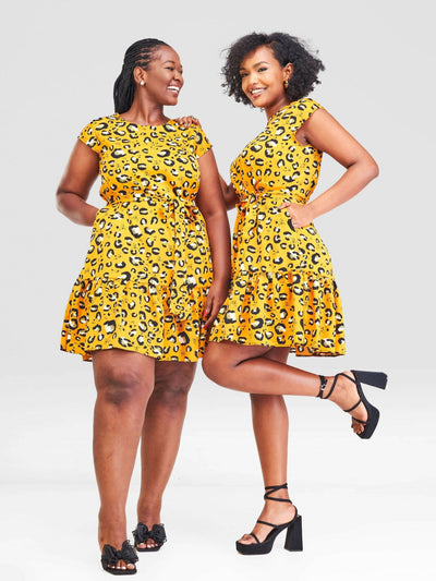 Lizola Rabuor Shift Dress - Mustard - Shopzetu