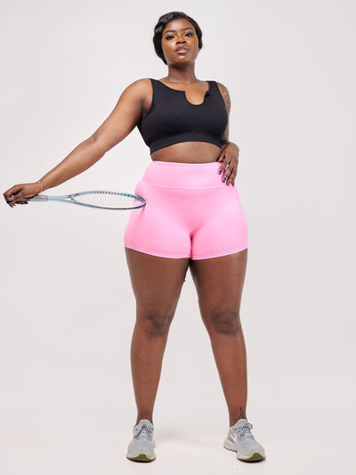 Ava Fitness Rozy Workout Shorts - Pink - Shopzetu