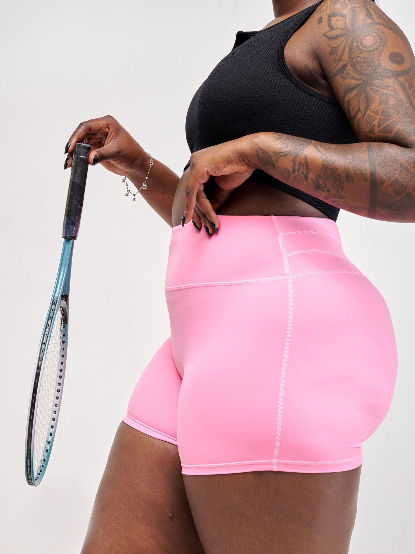 Ava Fitness Rozy Workout Shorts - Pink - Shopzetu