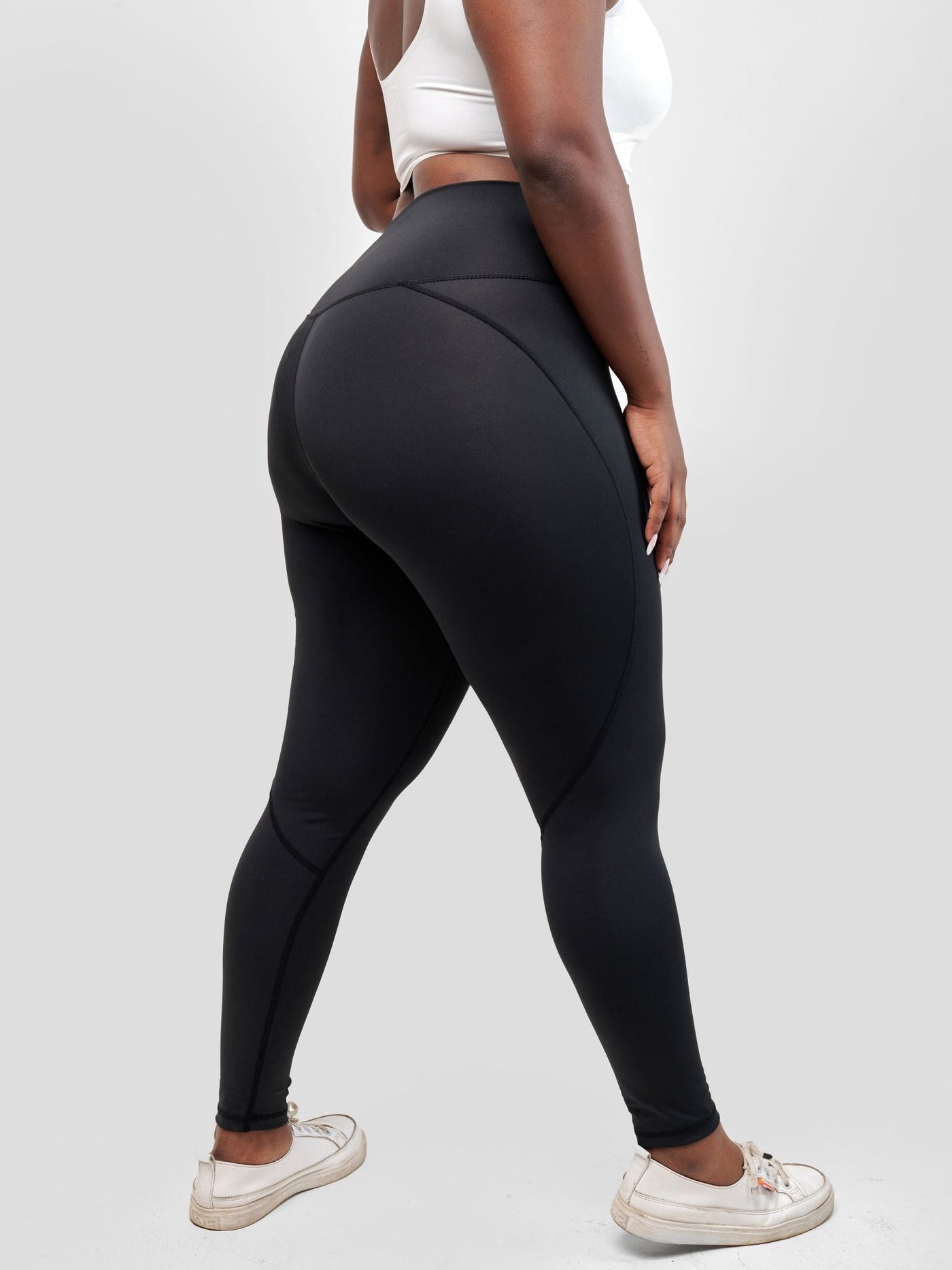 Ava Fitness Progress High Waisted Leggings - Black - Shopzetu