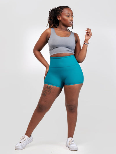 Ava Fitness Dazzle Workout Shorts - Green - Shopzetu