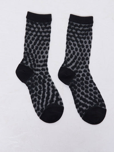 Kamata Black Madowa Dowa Sheer Socks - Black