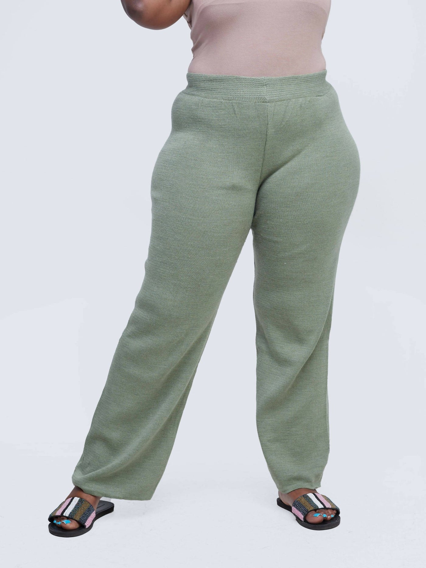 Infy Knit Wear Full Length Pants - Green - Shopzetu