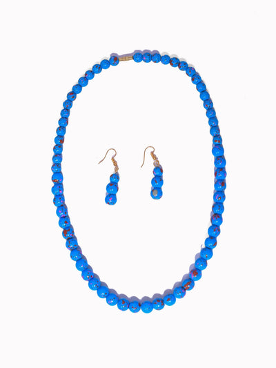 Klewisia Closet Shell Pearls Necklace Jewellery - Blue - Shopzetu