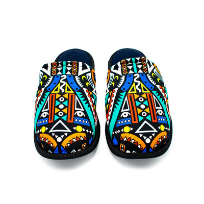 Blue Tribal - Bedroom Slippers