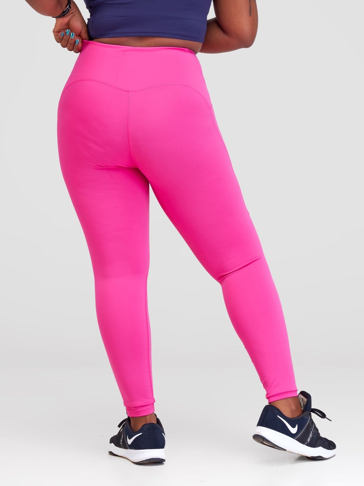 Ava Fitness Lilly High Waisted Leggings - Rose - Shopzetu