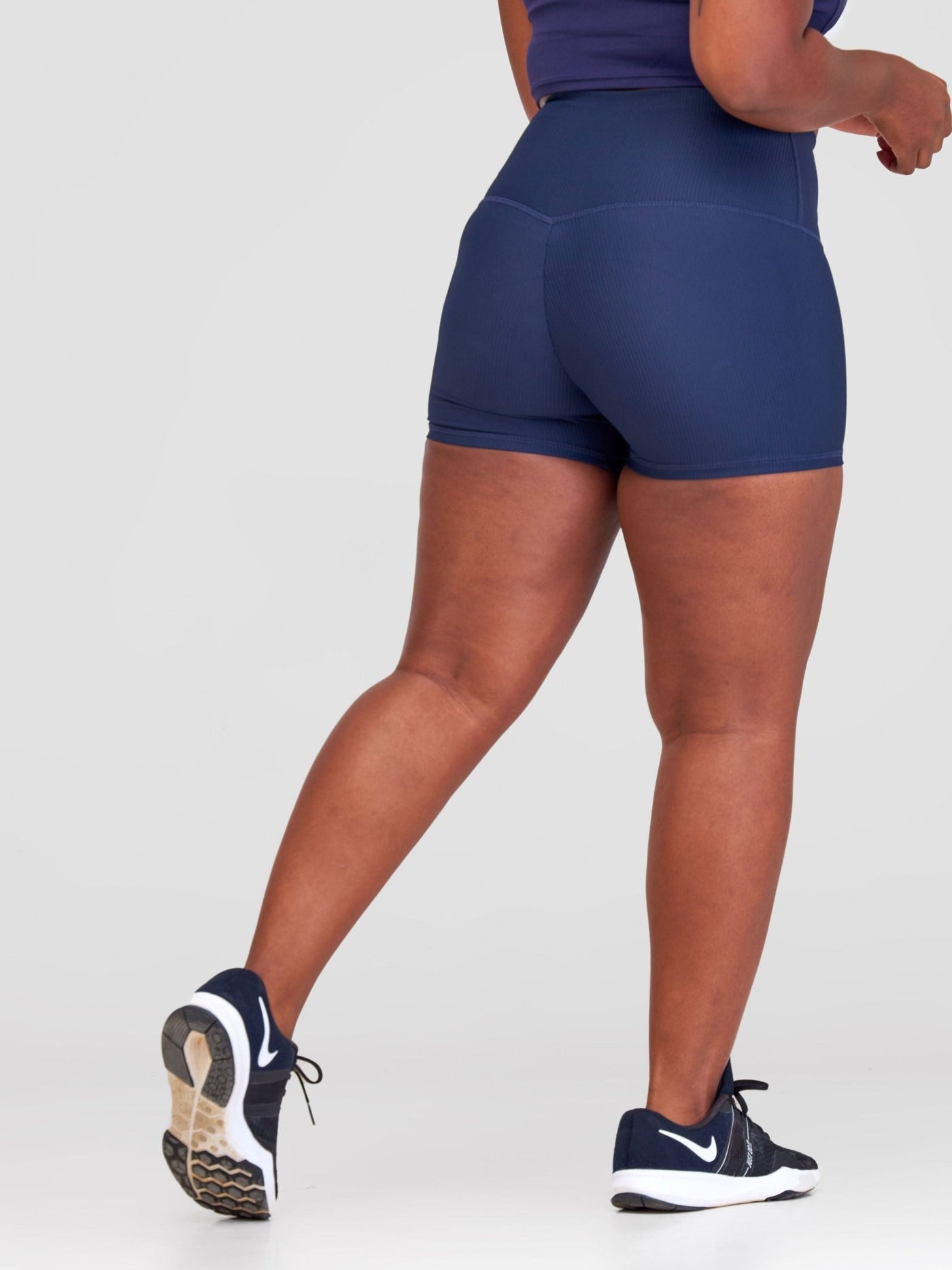 Ava Fitness Dazzle Workout Shorts - Dark Blue - Shopzetu