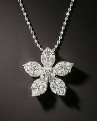 Slaks World Fashion Flower Petal Pendant Necklace - Silver - Shopzetu