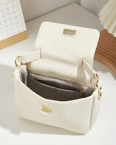 Slaks World Fashion Elegant Cross-Body Handbag - Cream - Shopzetu