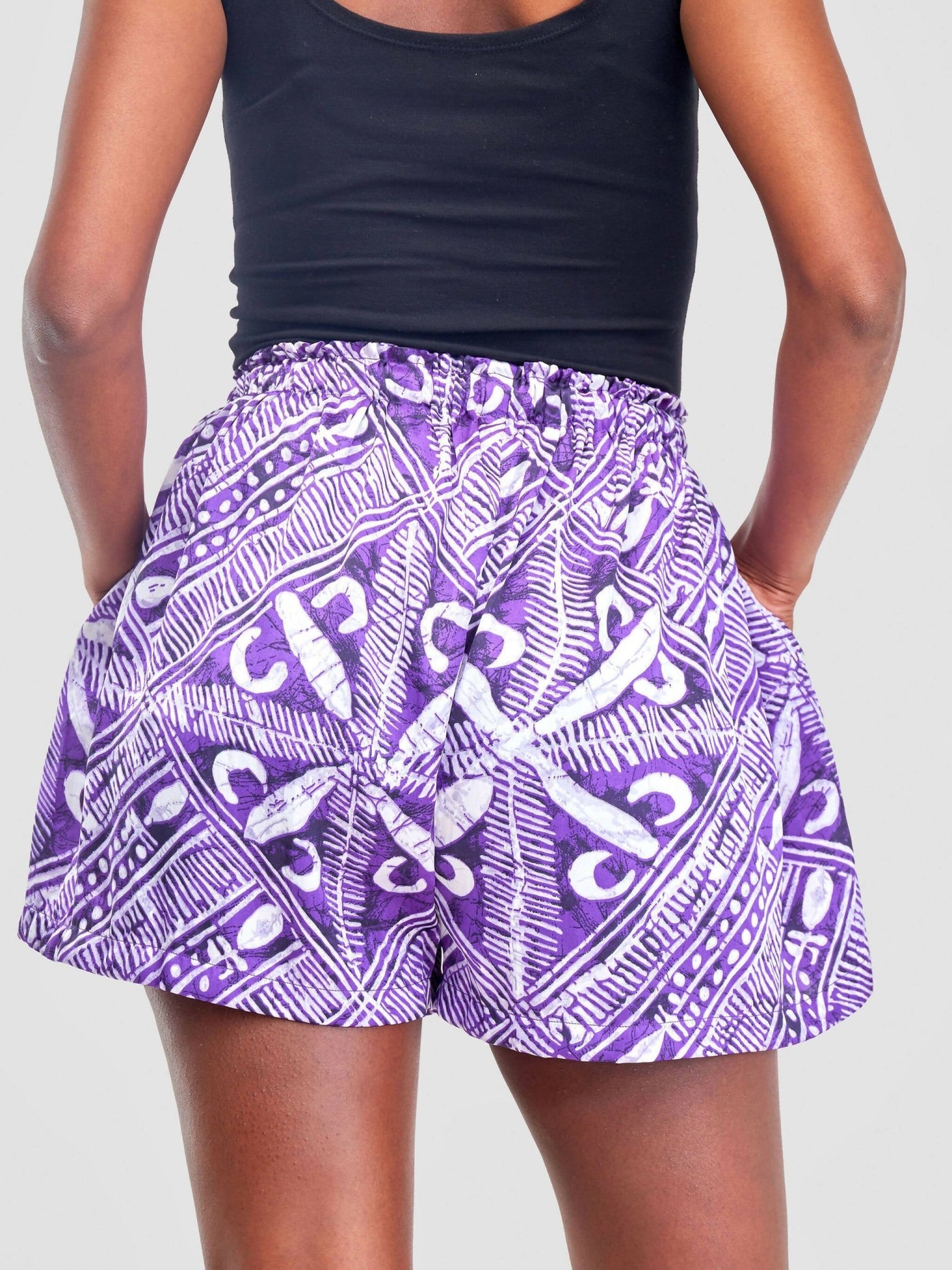 Zoe Qu'an Silk Shorts Only - Purple - Shopzetu
