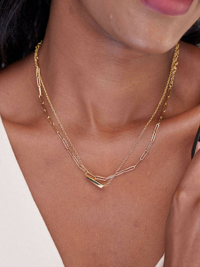 Soko Sura Layered Necklace - Gold - Shopzetu