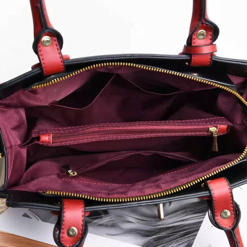 Slaks World Fashion Medium Size Casual Handbag - Red & Blue
