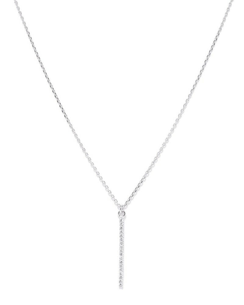 Slaks World Fashion Rhodium Necklace - Silver