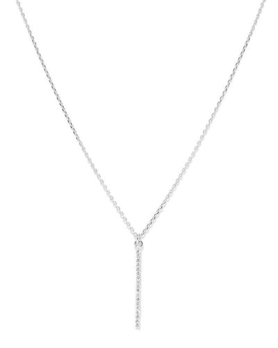 Slaks World Fashion Rhodium Necklace - Silver - Shopzetu