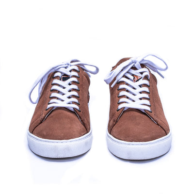 Kali Sneakers: Premium Brown Suede with Kahawia (White Sole)