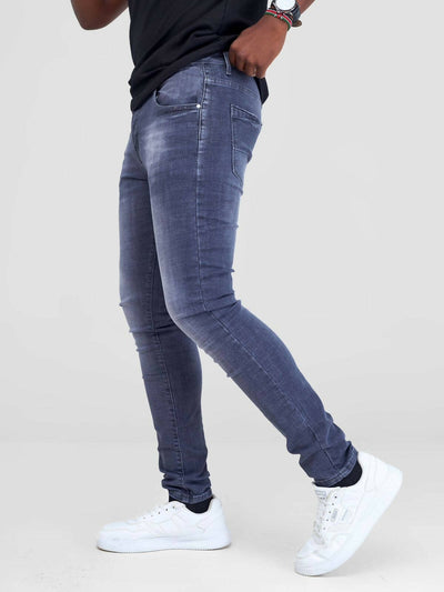 Stylish Sisters Mens Plain Jeans - Grey - Shopzetu