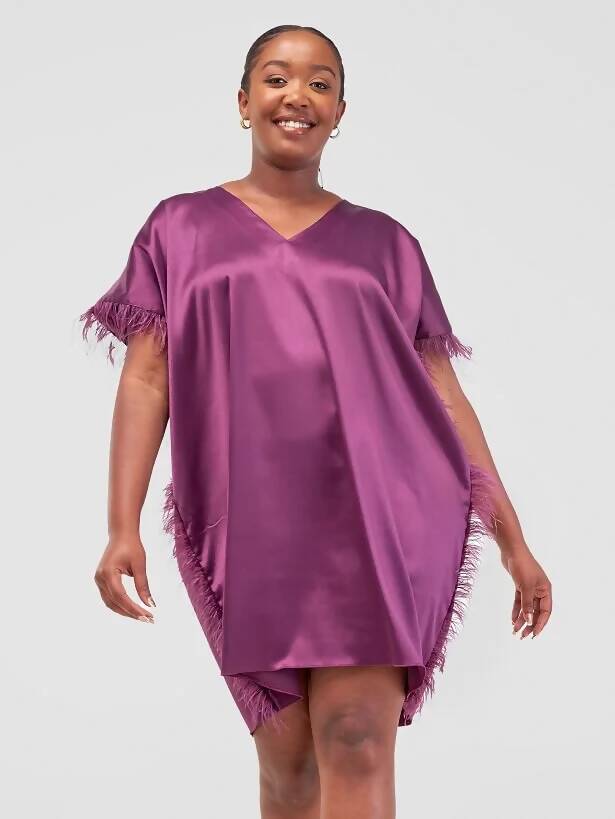 African Yuva Love Dress - Purple - Shopzetu