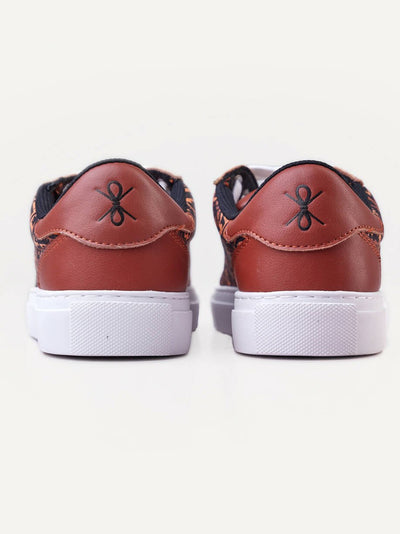 Kali Sneakers: Premium Vibrant Leather KK - Brown - Shopzetu