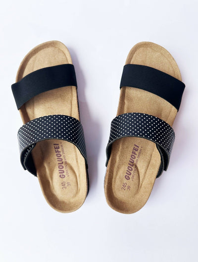 Foot Tadaah Comfortable & Quality Cork Sandals - Polka Elastic - Shopzetu
