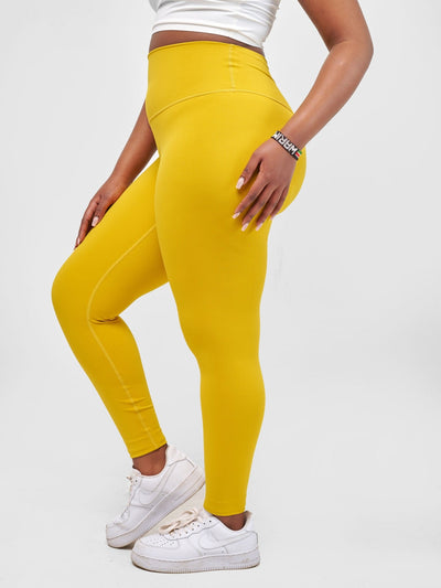 Ava Fitness Bella Workout Leggings - Dark Yellow - Shopzetu