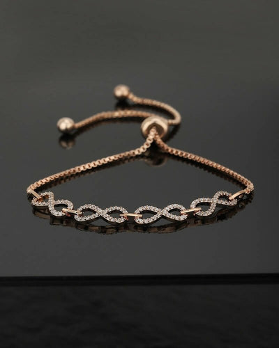 Slaks World Fashion Rose Gold Charm Bracelet - Rose Gold - Shopzetu