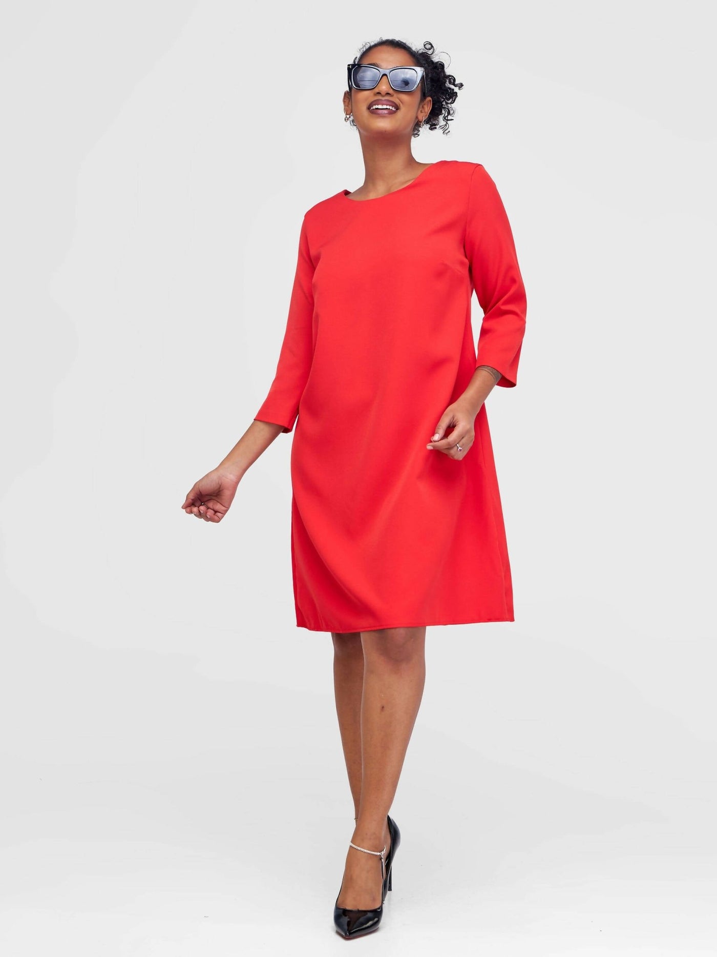 StyledBy-Lani Top Dress - Red - Shopzetu