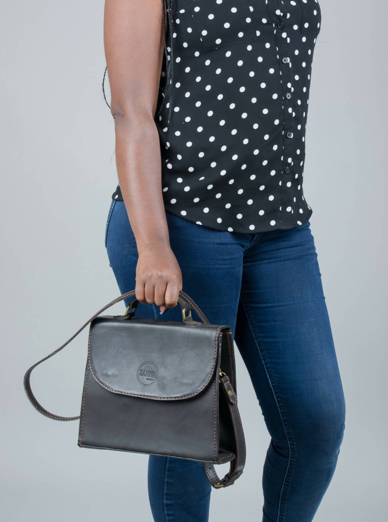 Zanna Leathers Zawadi Handbag - Black