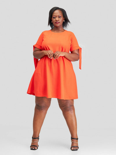 Hando Afrikan Designs Kipusa Dress - Orange - Shopzetu