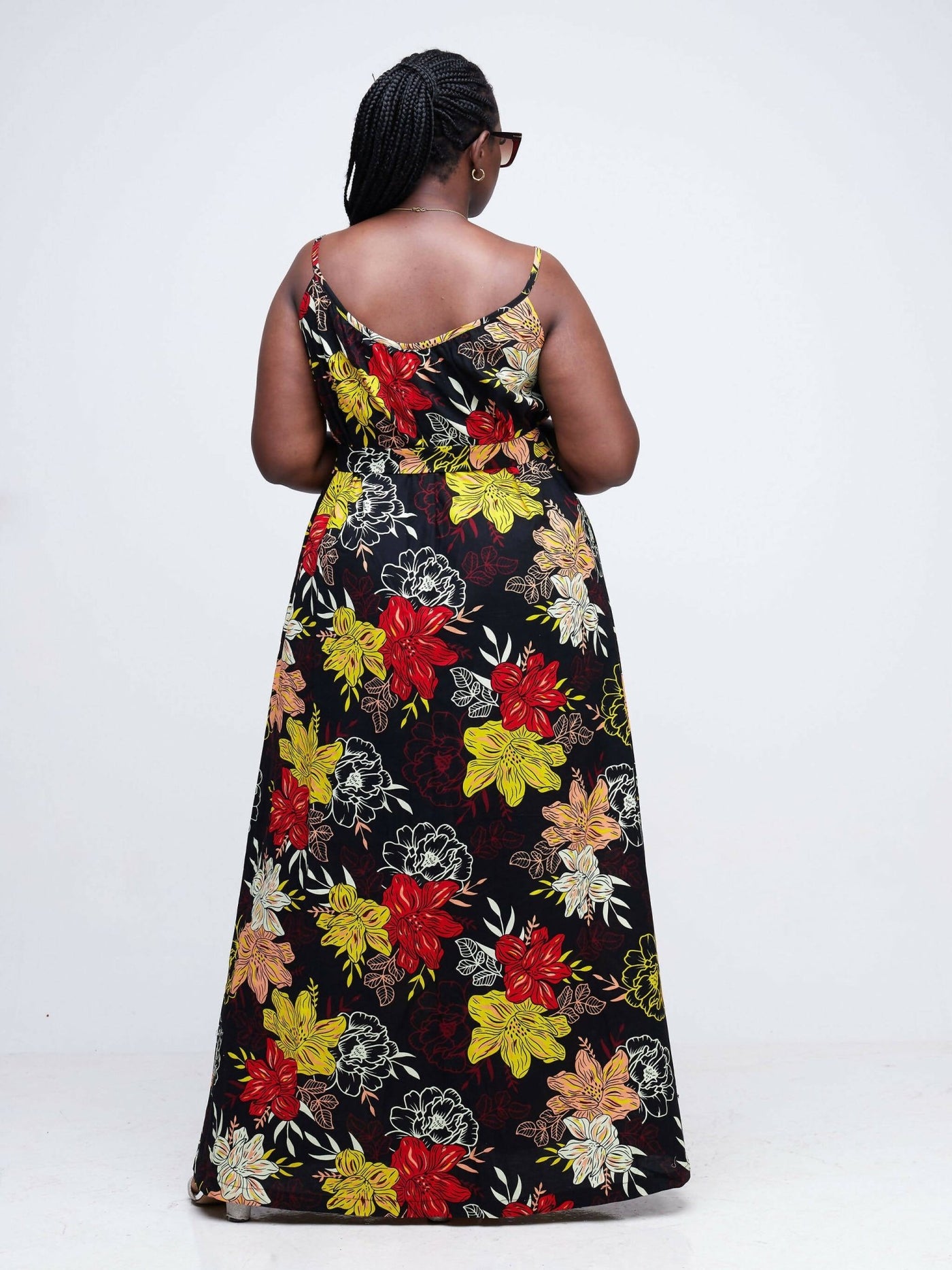 Izulu Windy Floral Dress - Yellow Print - Shopzetu