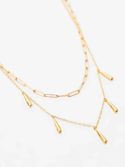 Soko Dash Layered Necklace - Gold - Shopzetu