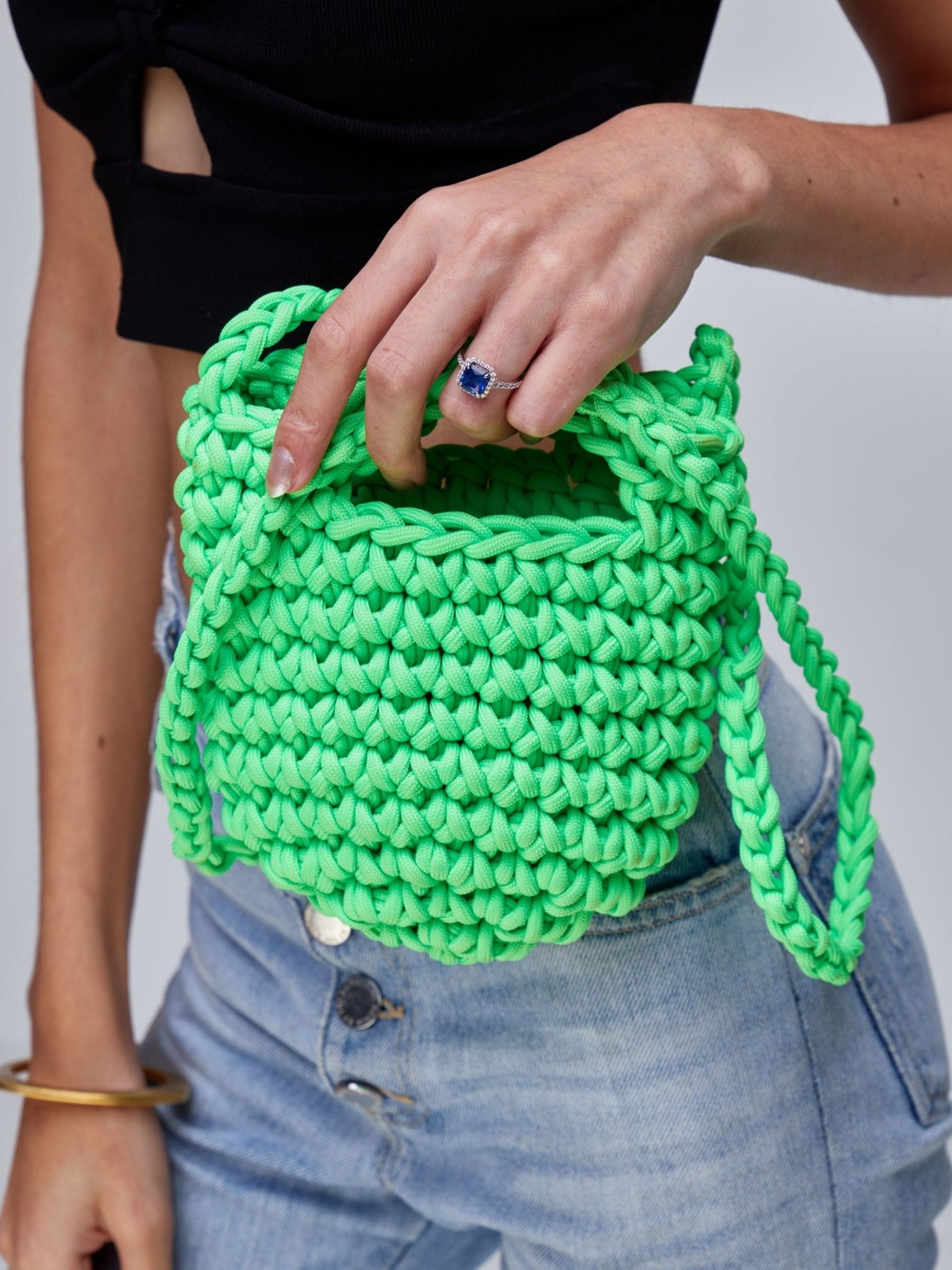 Mona Mini Beach Bag - Green - Shopzetu