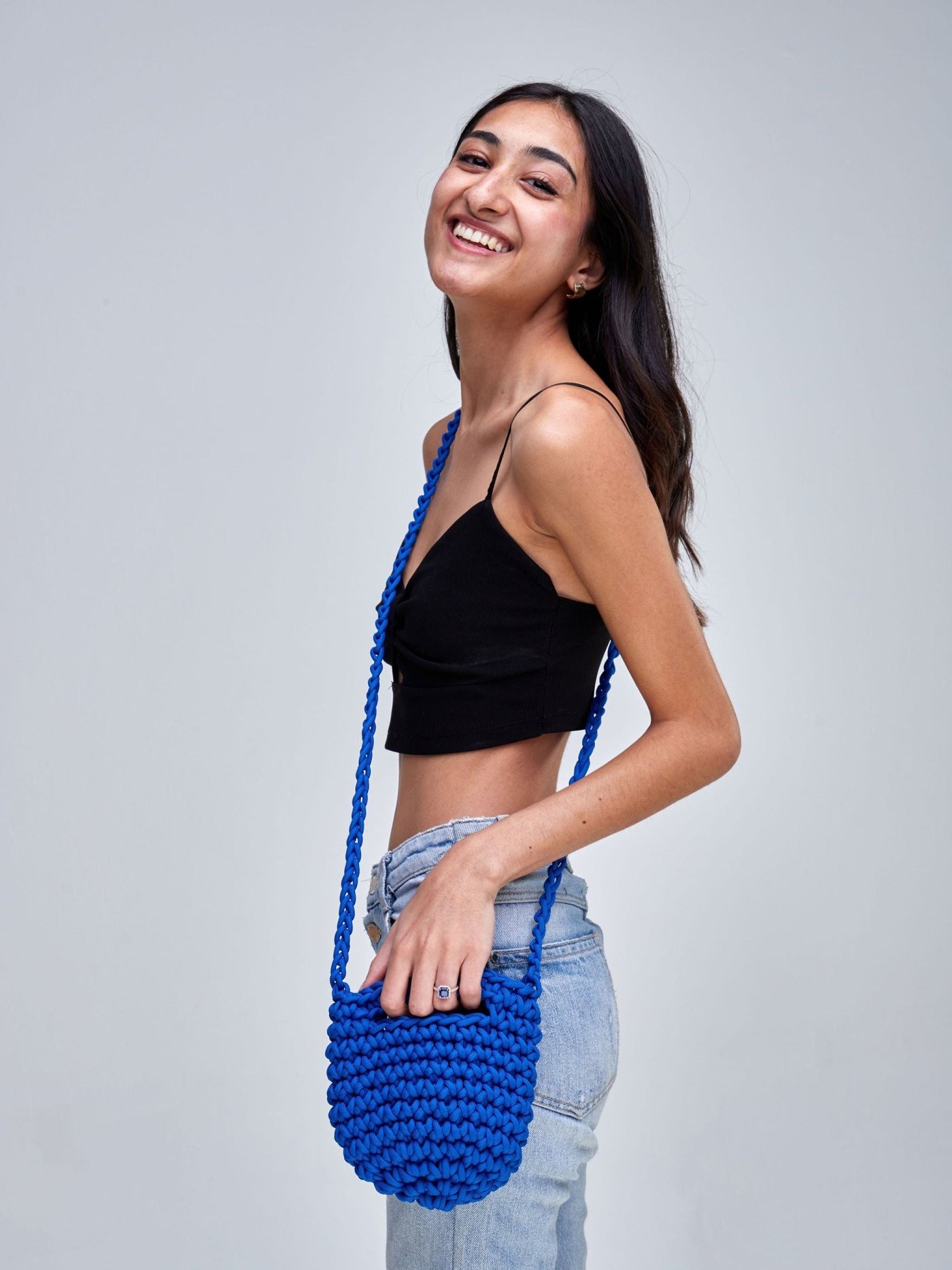 Mona Mini Beach Bag - Blue - Shopzetu