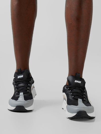 Ziatu Men's 3-Tone Sneakers - Black - Shopzetu