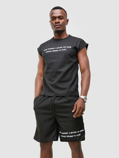 Zetu Men's 'Make Yourself...' T-Shirt - Black - Shopzetu