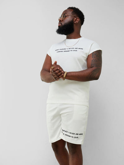 Zetu Men's 'Make Yourself...' T-Shirt - White - Shopzetu